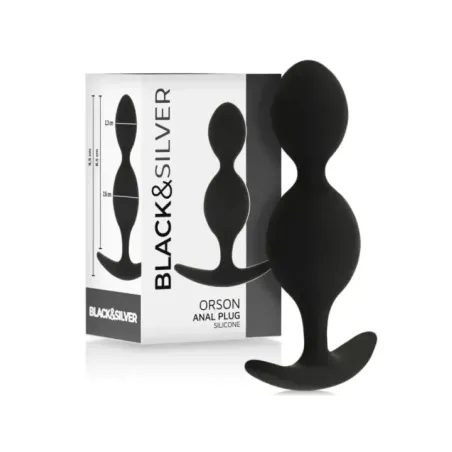 Black&Silver - Orson Plug In Silicone 2 Onde Anal 9 Cm - BLACK&SILVER - Ovetti Palline Sfere | erosidea.com