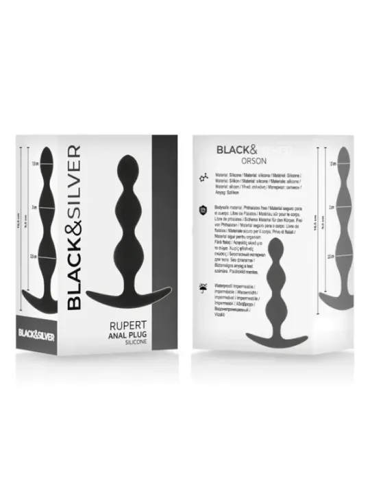 Black&Silver - Catena Per Sfere Anali Rupert 10 Cm - BLACK&SILVER - Ovetti Palline Sfere | erosidea.com