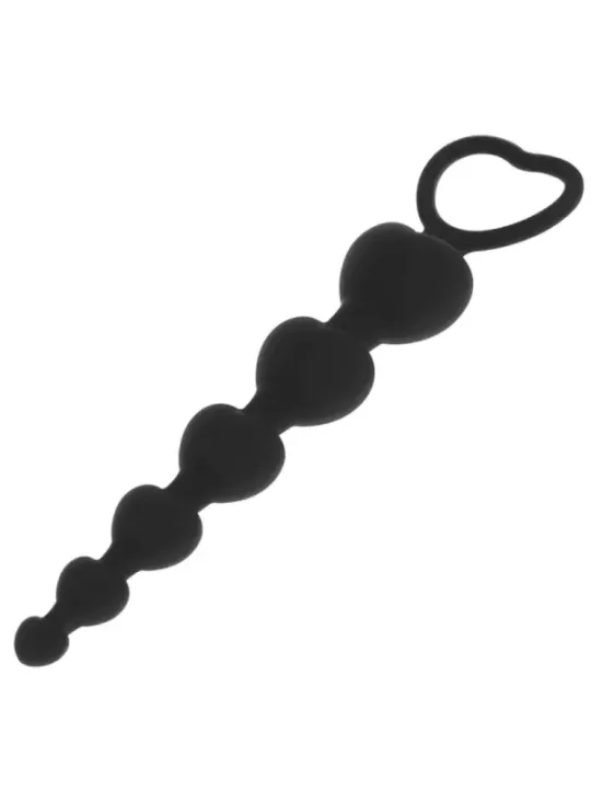 Black&Silver - Mila Anale Catena Di Cuori 18 Cm - BLACK&SILVER - Ovetti Palline Sfere | erosidea.com