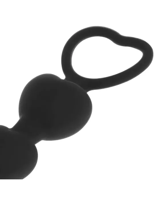 Black&Silver - Mila Anale Catena Di Cuori 18 Cm - BLACK&SILVER - Ovetti Palline Sfere | erosidea.com