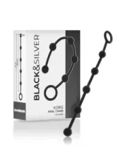 Black&Silver - Korg Rosario Anale Iniziazione In Silicone 21 Cm - BLACK&SILVER - Ovetti Palline Sfere | erosidea.com
