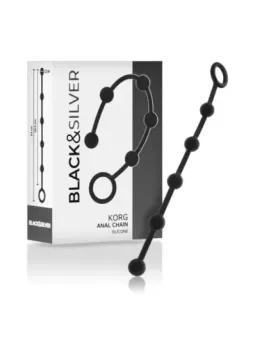 Black&Silver - Korg Rosario Anale Iniziazione In Silicone 21 Cm