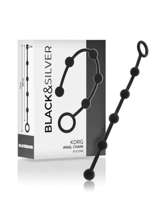Black&Silver - Korg Rosario Anale Iniziazione In Silicone 21 Cm - BLACK&SILVER - Ovetti Palline Sfere | erosidea.com