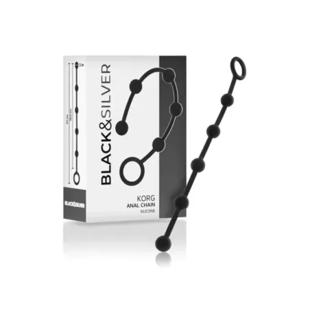 Black&Silver - Korg Rosario Anale Iniziazione In Silicone 21 Cm - BLACK&SILVER - Ovetti Palline Sfere | erosidea.com