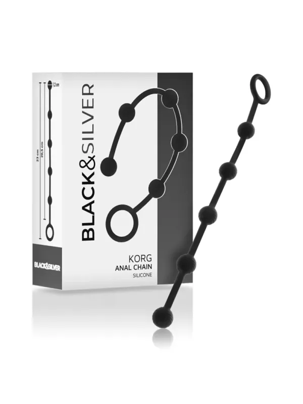 Black&Silver - Korg Rosario Anale Iniziazione In Silicone 21 Cm - BLACK&SILVER - Ovetti Palline Sfere | erosidea.com