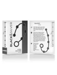 Black&Silver - Korg Rosario Anale Iniziazione In Silicone 21 Cm - BLACK&SILVER - Ovetti Palline Sfere | erosidea.com
