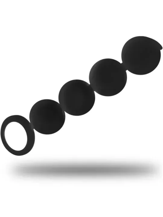 Black&Silver - Rosario Anale Lennon 4 Sfere In Silicone 15 Cm - BLACK&SILVER - Ovetti Palline Sfere | erosidea.com