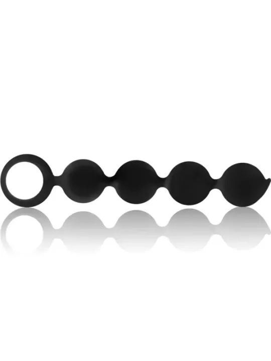Black&Silver - Rosario Anale Lennon 4 Sfere In Silicone 15 Cm - BLACK&SILVER - Ovetti Palline Sfere | erosidea.com