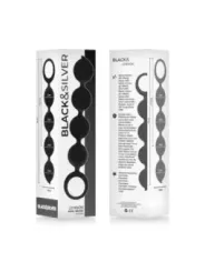 Black&Silver - Rosario Anale Lennon 4 Sfere In Silicone 15 Cm - BLACK&SILVER - Ovetti Palline Sfere | erosidea.com
