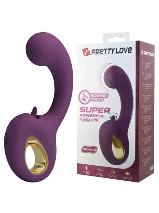 Pretty Love - Brynnlee Vibratore Ricaricabile Stimolatore Orale 10 Vibrazioni E 5 Funzioni Di Leccata Viola - HIGH TECH - Succhia Clitoride | erosidea.com