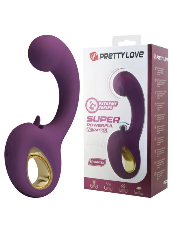 Pretty Love - Brynnlee Vibratore Ricaricabile Stimolatore Orale 10 Vibrazioni E 5 Funzioni Di Leccata Viola - HIGH TECH - Succhia Clitoride | erosidea.com