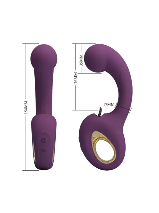 Pretty Love - Brynnlee Vibratore Ricaricabile Stimolatore Orale 10 Vibrazioni E 5 Funzioni Di Leccata Viola - HIGH TECH - Succhia Clitoride | erosidea.com