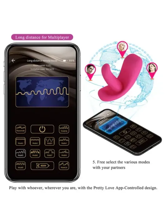 Pretty Love - Hazelynn Massaggiatore Rosa Con 12 Funzioni E Controllo Tramite App - APP SERIES - Succhia Clitoride | erosidea.com