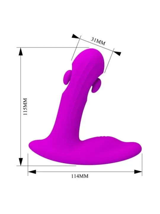 Pretty Love - Massaggiatore Prostatico Ricaricabile Bauer 12 Modalit€ Viola - HIGH TECH - Succhia Clitoride | erosidea.com