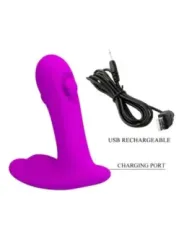 Pretty Love - Massaggiatore Prostatico Ricaricabile Bauer 12 Modalit€ Viola - HIGH TECH - Succhia Clitoride | erosidea.com