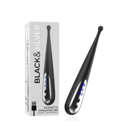 Black&Silver - Vibra Stimolante Kenneth - BLACK&SILVER - Succhia Clitoride | erosidea.com