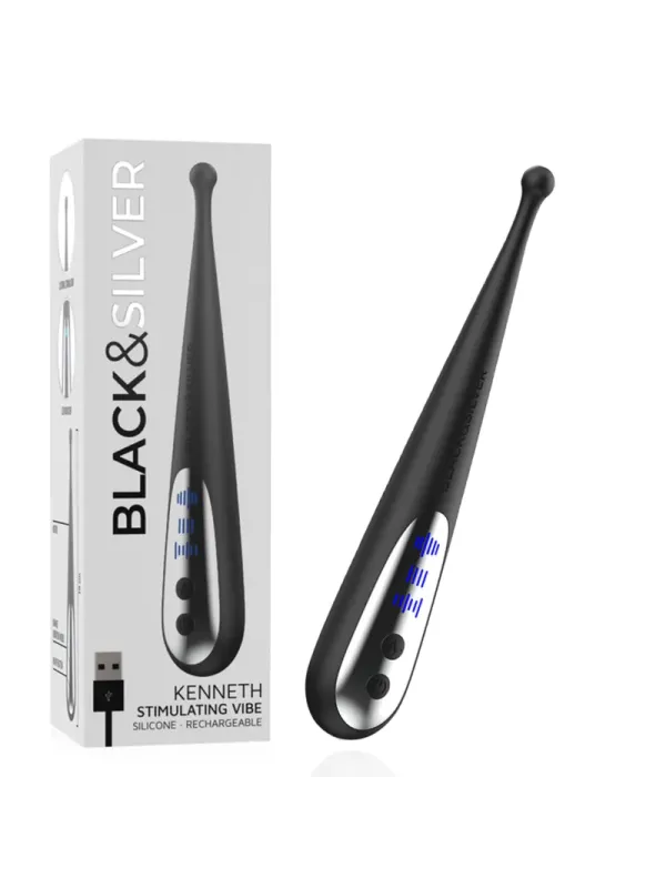 Black&Silver - Vibra Stimolante Kenneth - BLACK&SILVER - Succhia Clitoride | erosidea.com