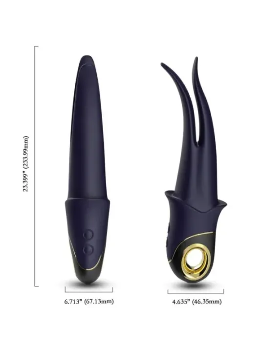 Armony - Vibratore Ombra Doppia Testa Teasing Blu - ARMONY VIBRATORS - Succhia Clitoride | erosidea.com