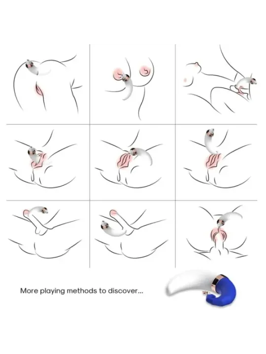 Armony - Sweetmoon Clitoride E Aspirazione Punto G Blu - ARMONY STIMULATORS - Succhia Clitoride | erosidea.com