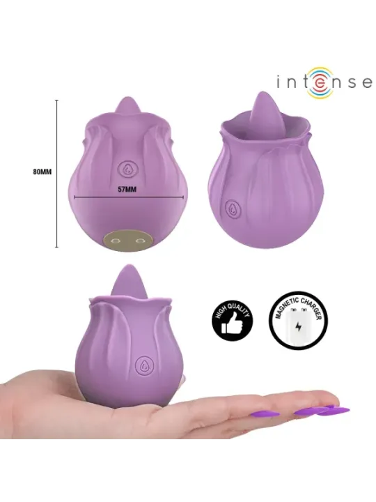Intense - Azalea Fiore Stimolazione Del Clitoride Con 10 Vibrazioni Viola - INTENSE HIGH TECH - Succhia Clitoride | erosidea.com