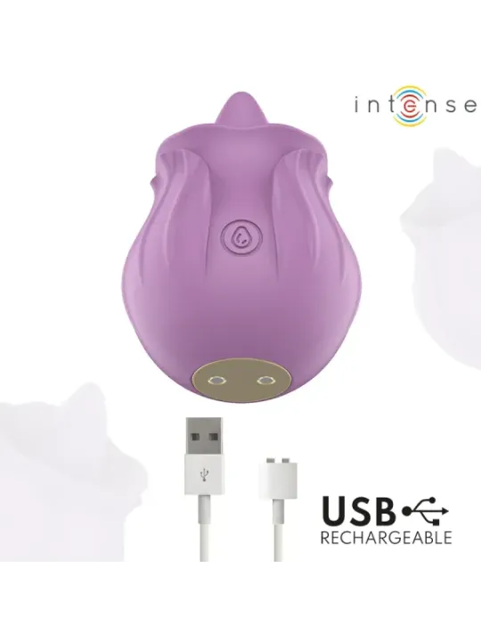 Intense - Azalea Fiore Stimolazione Del Clitoride Con 10 Vibrazioni Viola - INTENSE HIGH TECH - Succhia Clitoride | erosidea.com