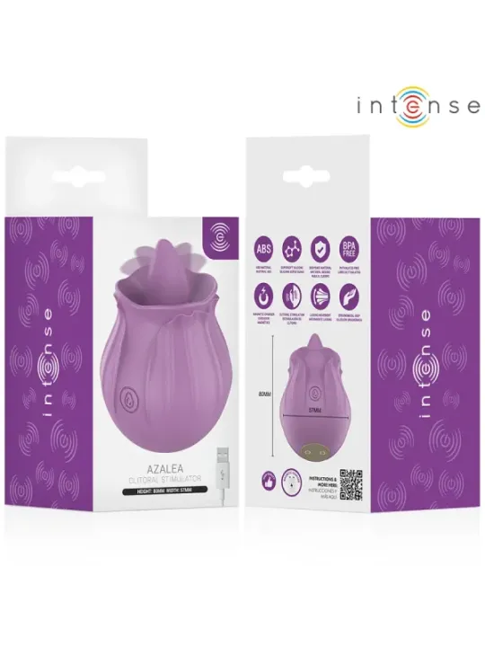 Intense - Azalea Fiore Stimolazione Del Clitoride Con 10 Vibrazioni Viola - INTENSE HIGH TECH - Succhia Clitoride | erosidea.com