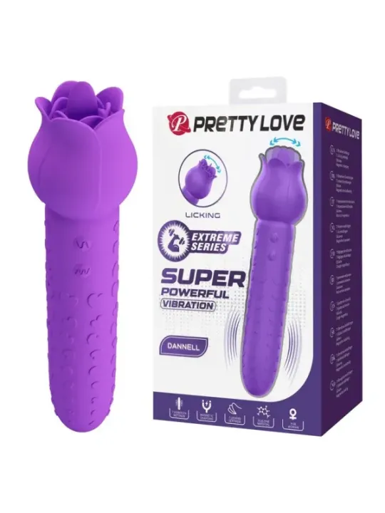 Pretty Love - Vibratore Ricaricabile Dannell Per Stimolazione Orale E Clitoridea Viola - HIGH TECH - Succhia Clitoride | erosidea.com