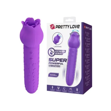 Pretty Love - Vibratore Ricaricabile Dannell Per Stimolazione Orale E Clitoridea Viola - HIGH TECH - Succhia Clitoride | erosidea.com