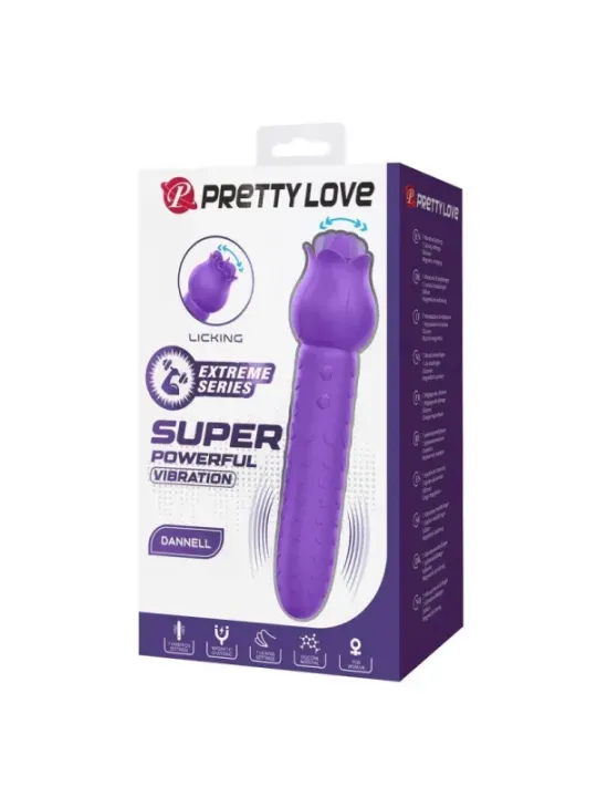 Pretty Love - Vibratore Ricaricabile Dannell Per Stimolazione Orale E Clitoridea Viola - HIGH TECH - Succhia Clitoride | erosidea.com