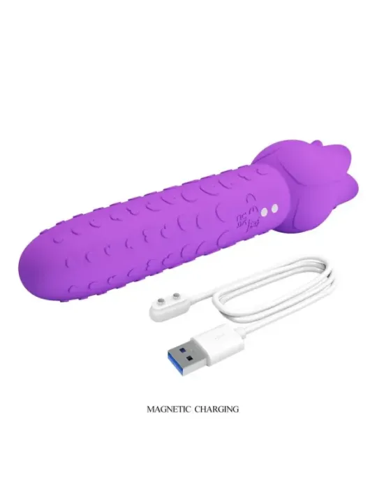 Pretty Love - Vibratore Ricaricabile Dannell Per Stimolazione Orale E Clitoridea Viola - HIGH TECH - Succhia Clitoride | erosidea.com