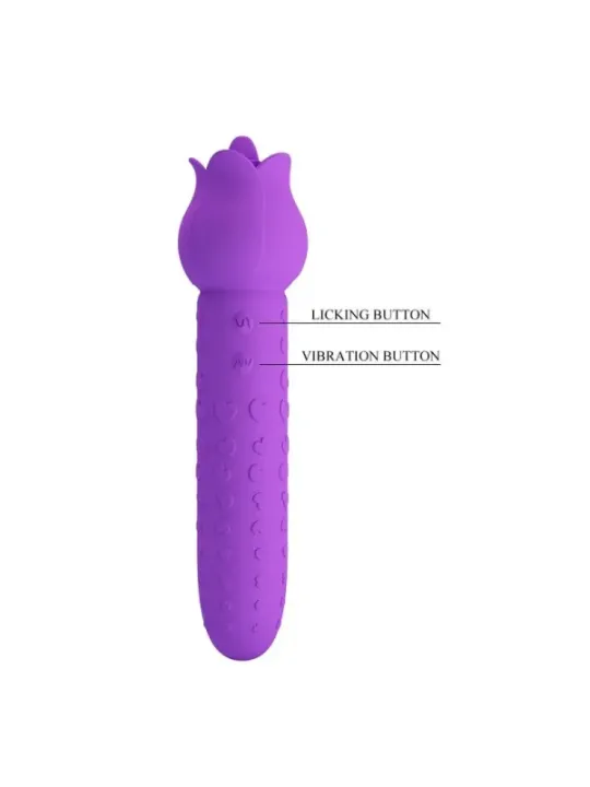Pretty Love - Vibratore Ricaricabile Dannell Per Stimolazione Orale E Clitoridea Viola - HIGH TECH - Succhia Clitoride | erosidea.com