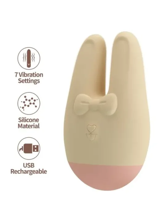 Romance - Stimolatore Esterno Bunny Con 7 Modalità Di Vibrazione color Crema - ROMANCE - Succhia Clitoride | erosidea.com