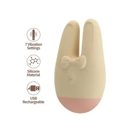 Romance - Stimolatore Esterno Bunny Con 7 Modalità Di Vibrazione color Crema - ROMANCE - Succhia Clitoride | erosidea.com