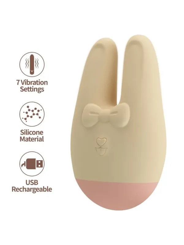 Romance - Stimolatore Esterno Bunny Con 7 Modalità Di Vibrazione color Crema - ROMANCE - Succhia Clitoride | erosidea.com