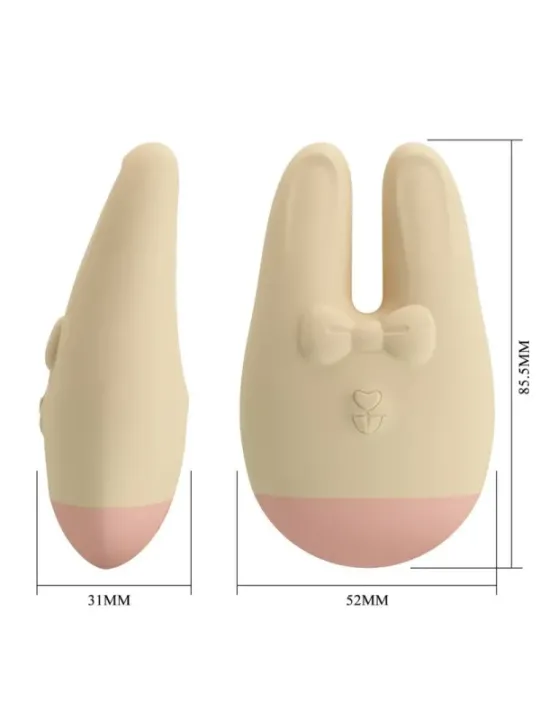 Romance - Stimolatore Esterno Bunny Con 7 Modalità Di Vibrazione color Crema - ROMANCE - Succhia Clitoride | erosidea.com