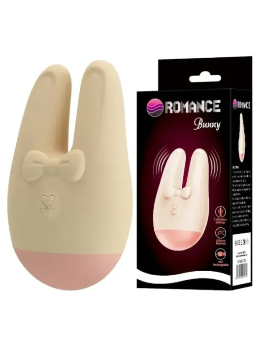 Romance - Stimolatore Esterno Bunny Con 7 Modalità Di Vibrazione color Crema - ROMANCE - Succhia Clitoride | erosidea.com