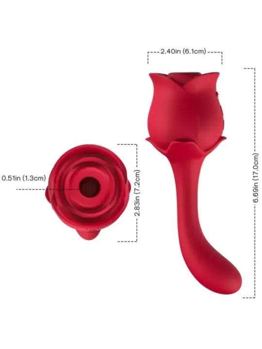 Armony - Roselover Clitoride Aspiratore E Stimolatore Rosso - ARMONY STIMULATORS - Vibratori | erosidea.com