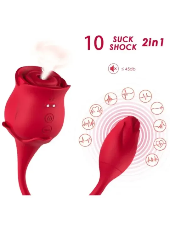 Armony - Vibratore E Succhiatore Clitoride Rosa 10 Modalit€ Rosso - ARMONY STIMULATORS - Vibratori | erosidea.com