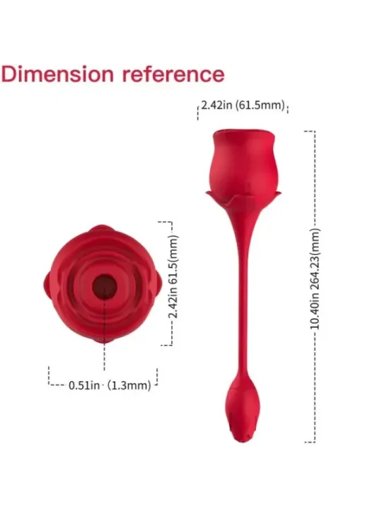 Armony - Vibratore E Succhiatore Clitoride Rosa 10 Modalit€ Rosso - ARMONY STIMULATORS - Vibratori | erosidea.com