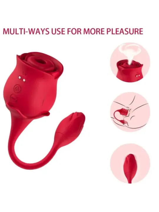 Armony - Vibratore E Succhiatore Clitoride Rosa 10 Modalit€ Rosso - ARMONY STIMULATORS - Vibratori | erosidea.com