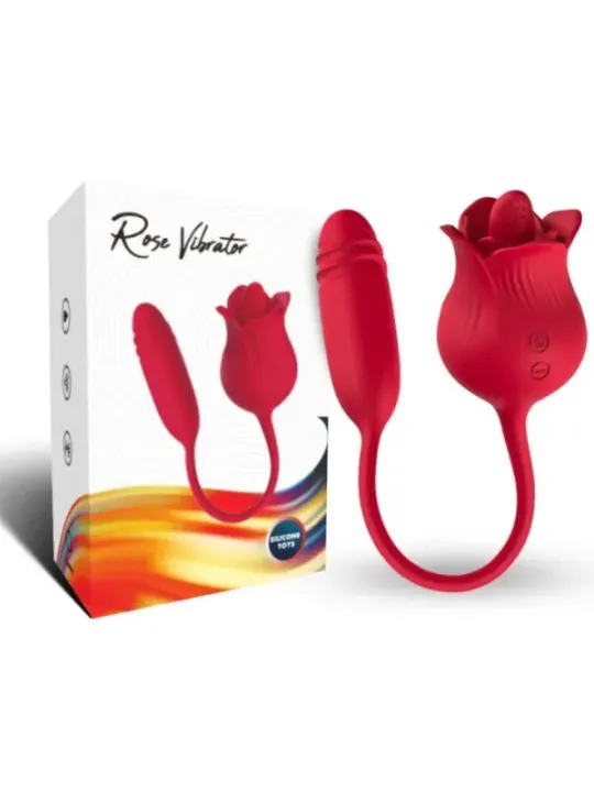 Armony - Clitorite Vibrante Leccata Di Rosa E Vibratore Rosso - ARMONY STIMULATORS - Vibratori | erosidea.com