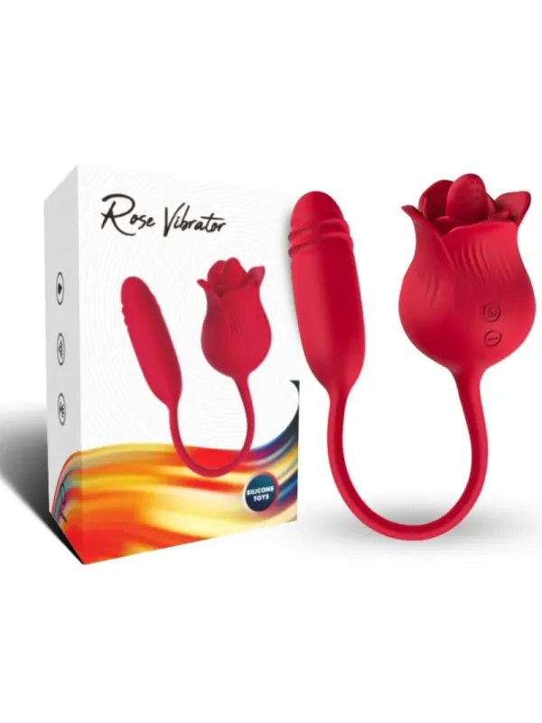 Armony - Clitorite Vibrante Leccata Di Rosa E Vibratore Rosso - ARMONY STIMULATORS - Vibratori | erosidea.com