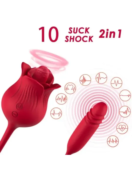 Armony - Clitorite Vibrante Leccata Di Rosa E Vibratore Rosso - ARMONY STIMULATORS - Vibratori | erosidea.com