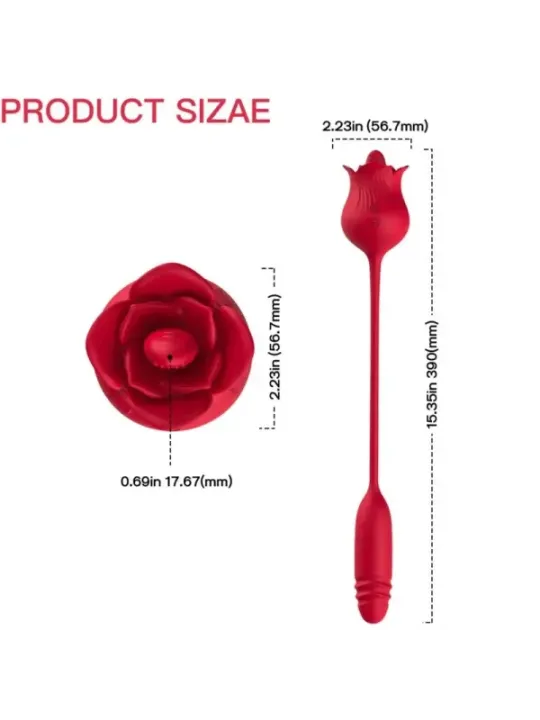 Armony - Clitorite Vibrante Leccata Di Rosa E Vibratore Rosso - ARMONY STIMULATORS - Vibratori | erosidea.com