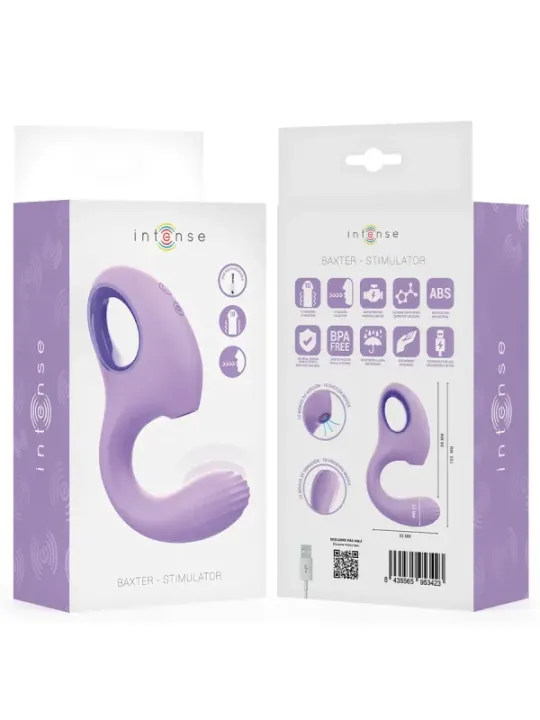 Intense - Vibratore E Stimolatore Baxter Lilla - INTENSE HIGH TECH - Succhia Clitoride | erosidea.com