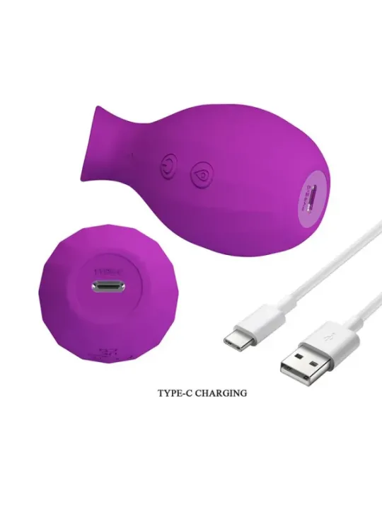 Pretty Love - Stimolatore Clitorideo Ricaricabile A Suzione Con Bottiglia Magica Viola - HIGH TECH - Vibratori | erosidea.com
