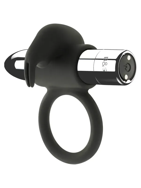 Black&Silver - Anello Ricaricabile Burton 10 Modalit€ Di Vibrazione - BLACK&SILVER - Anelli Fallici | erosidea.com