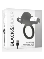 Black&Silver - Anello Ricaricabile Burton 10 Modalit€ Di Vibrazione - BLACK&SILVER - Anelli Fallici | erosidea.com