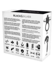 Black&Silver - Anello Ricaricabile Burton 10 Modalit€ Di Vibrazione - BLACK&SILVER - Anelli Fallici | erosidea.com