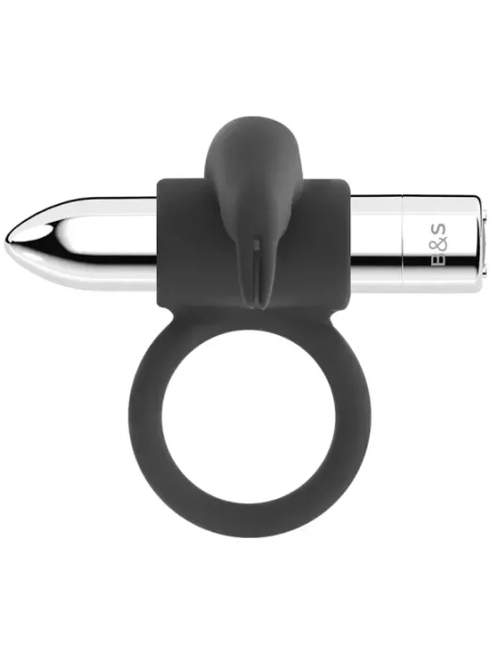 Black&Silver - Anello Ricaricabile Burton 10 Modalit€ Di Vibrazione - BLACK&SILVER - Anelli Fallici | erosidea.com